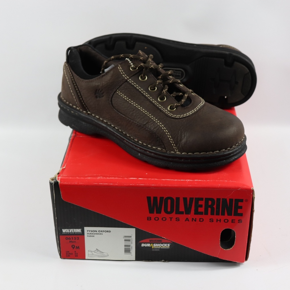 New Wolverines Mens 9 M Tyson Leather Work Shoes
